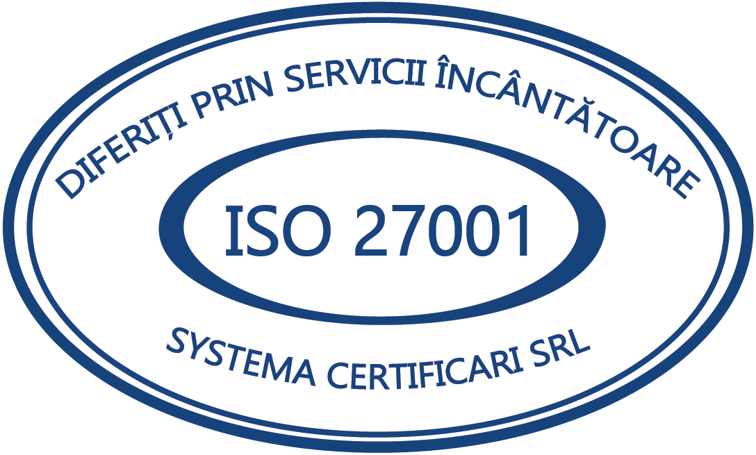ISO 27001 logo, different by delightful services